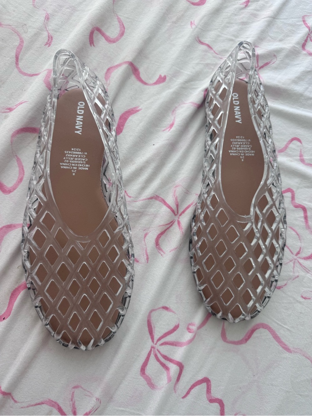 Old Navy Clear Jelly Pointed-Toe Flats - Clear